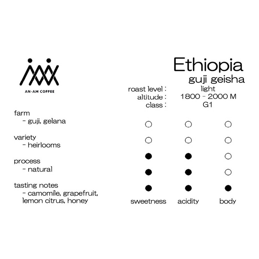 Ethiopia．Guji Geisha / 埃塞俄比亞．古吉 藝伎 200g